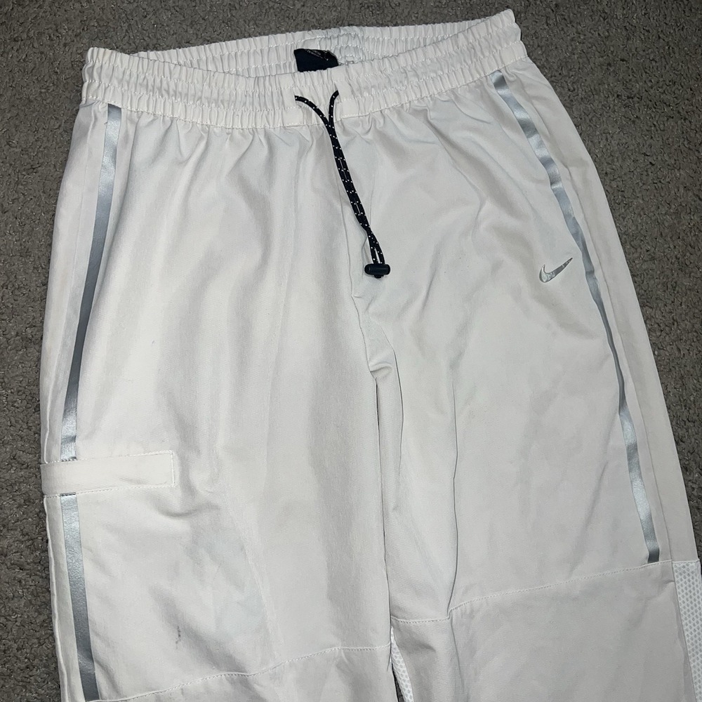 Y2K Nike Pro Womens Medium Gray Reflective Track Pants Joggers DA0522-100